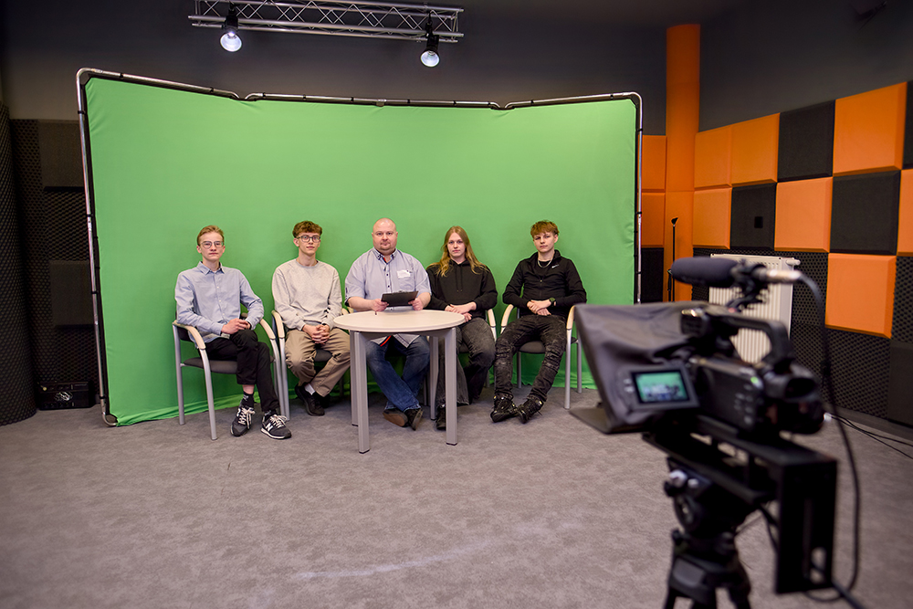 Zajęcia w studiu tv