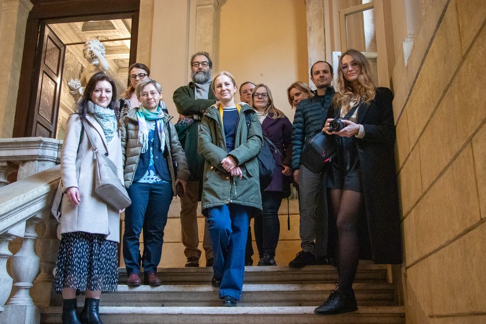 Zespół projektowy wraz z przedstawicielami Biura Promocji i Komunikacji WF UŁ