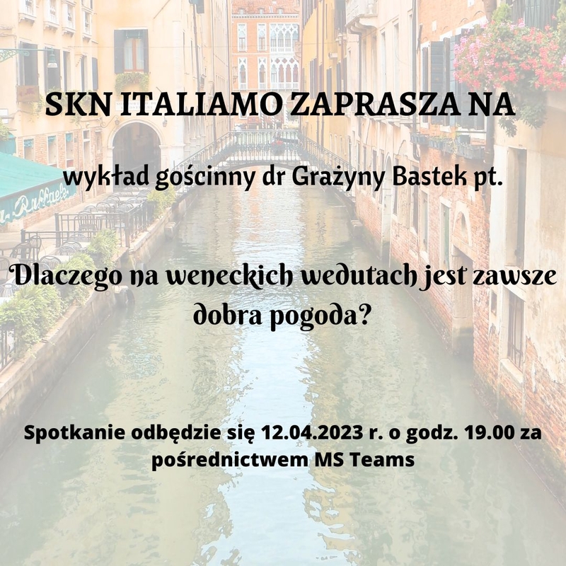 Grafika zapowiadająca spotkanie